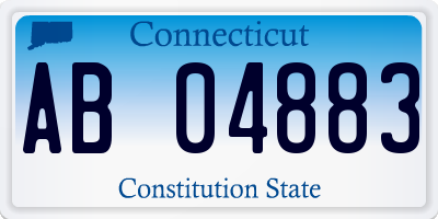 CT license plate AB04883