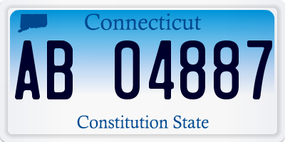 CT license plate AB04887