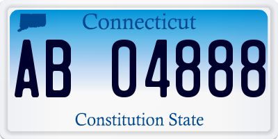 CT license plate AB04888