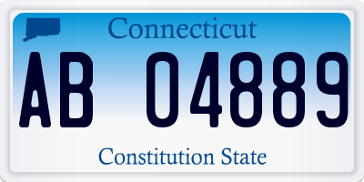 CT license plate AB04889