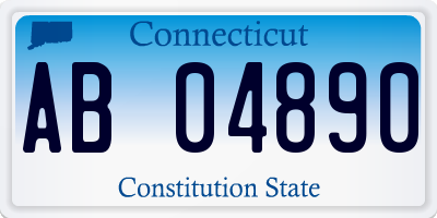 CT license plate AB04890