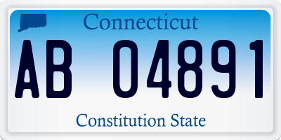 CT license plate AB04891