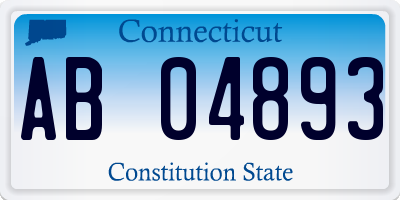 CT license plate AB04893