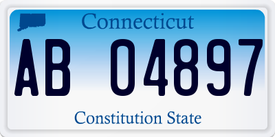 CT license plate AB04897