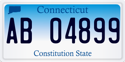 CT license plate AB04899