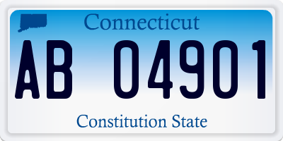 CT license plate AB04901