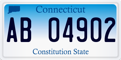 CT license plate AB04902