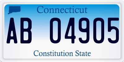 CT license plate AB04905