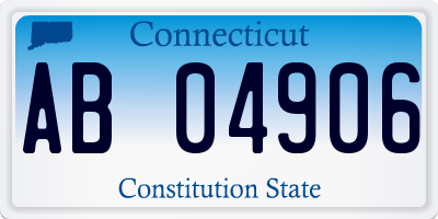 CT license plate AB04906