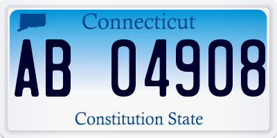 CT license plate AB04908