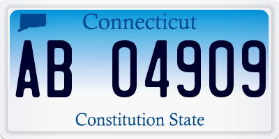 CT license plate AB04909