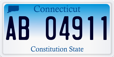 CT license plate AB04911