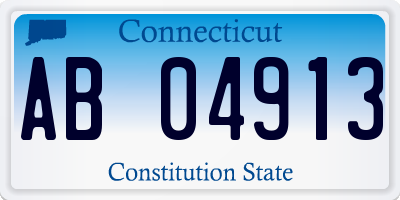 CT license plate AB04913