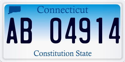 CT license plate AB04914