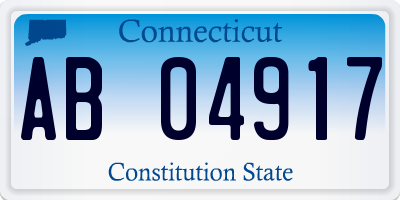 CT license plate AB04917