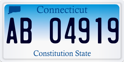 CT license plate AB04919