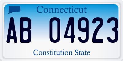 CT license plate AB04923