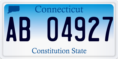 CT license plate AB04927