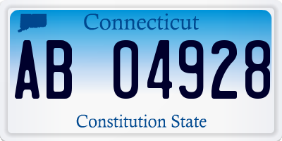 CT license plate AB04928