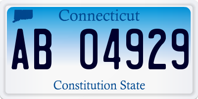 CT license plate AB04929