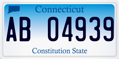 CT license plate AB04939