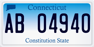 CT license plate AB04940