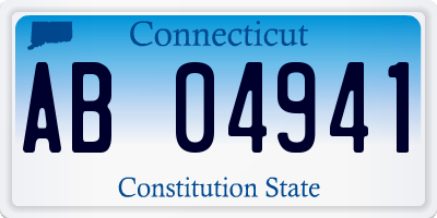 CT license plate AB04941