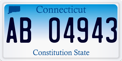 CT license plate AB04943