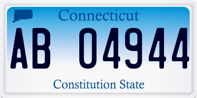 CT license plate AB04944