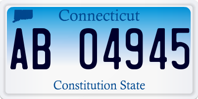 CT license plate AB04945