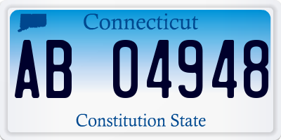 CT license plate AB04948