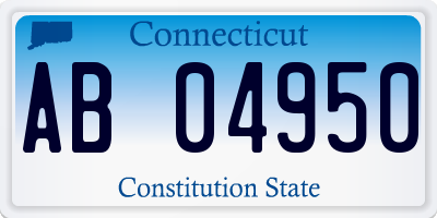 CT license plate AB04950