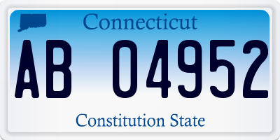 CT license plate AB04952