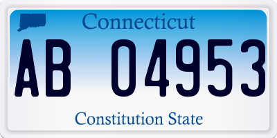 CT license plate AB04953