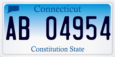 CT license plate AB04954