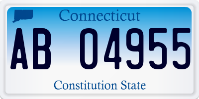 CT license plate AB04955