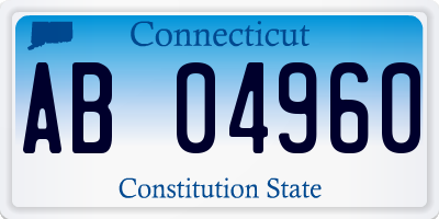 CT license plate AB04960