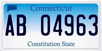 CT license plate AB04963