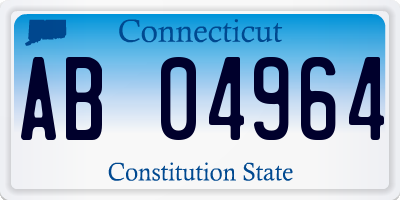 CT license plate AB04964