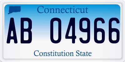 CT license plate AB04966