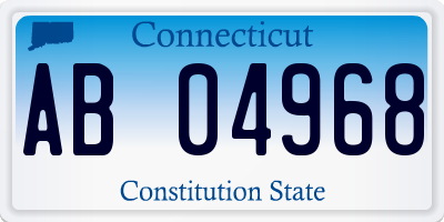 CT license plate AB04968