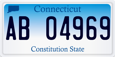 CT license plate AB04969