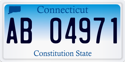 CT license plate AB04971