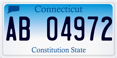 CT license plate AB04972