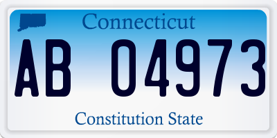 CT license plate AB04973