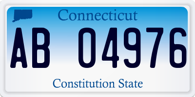 CT license plate AB04976