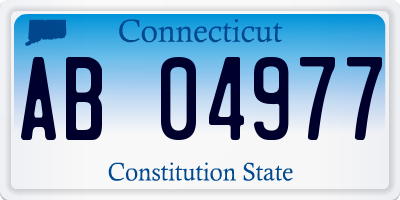 CT license plate AB04977