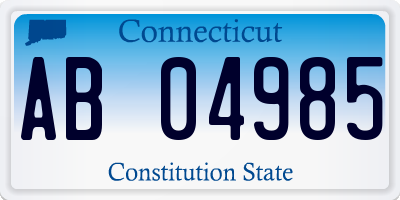 CT license plate AB04985