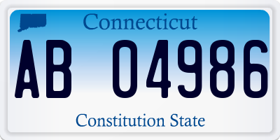 CT license plate AB04986