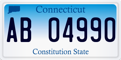 CT license plate AB04990